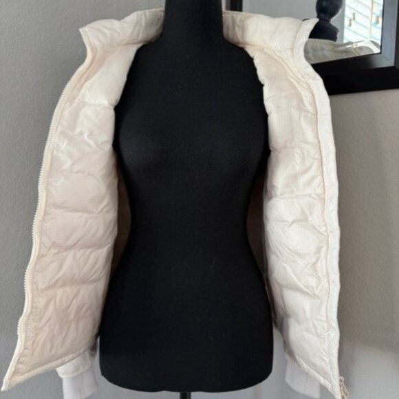 J CREW Ivory Cream Lightweight Down Puffer Winter Jacket Coat XS - Picture 6 of 15
